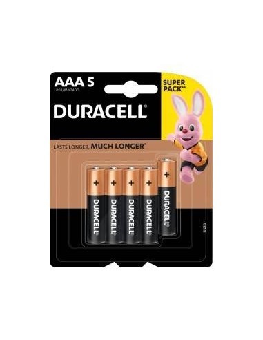 Duracell Basic R3 Batteries, AAA Alkaline 5pcs