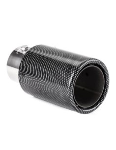 Stainless steel exhaust tip ornament with carbon look...