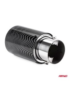 Stainless steel exhaust tip ornament with carbon look... 2