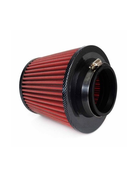 Universal Car Air Intake Sport Filter, Carbon 160x155x118mm with adapters