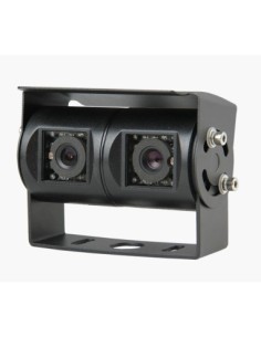 Dual rearview camera, adjustable 12V – 24V for Trucks,...
