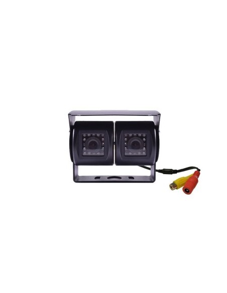 Διπλή κάμερα οπισθοπορείας, ρυθμιζόμενη 12V – 24V για φορτηγά, λεωφορεία