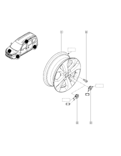 ALLOY WHEEL 16'' 6JX16 4X100 ET40 DOKKER/LODGY 2
