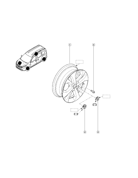 ALLOY WHEEL 16'' 6JX16 4X100 ET40 DOKKER/LODGY