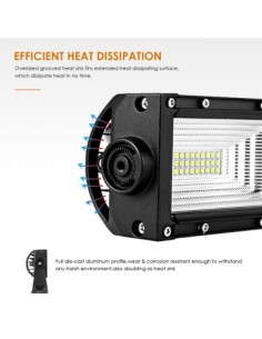 Καμπύλη μπάρα LED αυτοκινήτου 216W, LED σε 3 σειρές,... 2