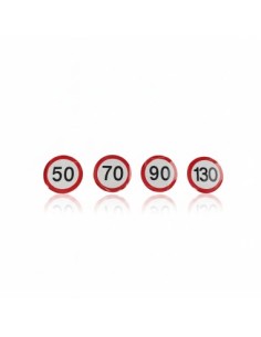 Set of 4 reflective stickers speed limit 50-70-90-130...