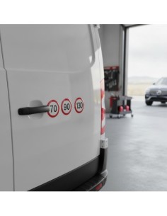 Set of 4 reflective stickers speed limit 50-70-90-130... 2