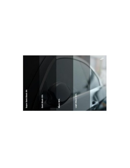 Φιμέ αντηλιακή μεμβράνη για τζάμια Super Dark Black 0.50x3m (5%)