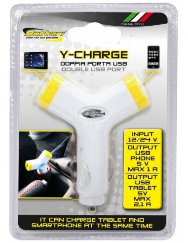 Car Charger with 2 USB Ports 12/24V Bottari