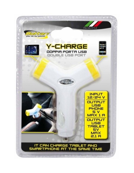 Car Charger with 2 USB Ports 12/24V Bottari