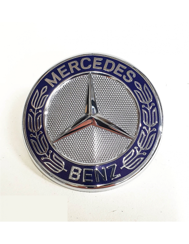 Hood emblem for Mercedes Benz 57mm, Blue
