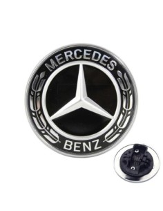 Hood emblem for Mercedes Benz 57MM Black