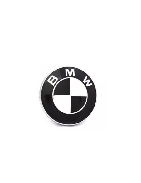 Σύμβολο συμβατό με BMW για καπό ή πορτμπαγκάζ 82 mm, Μαύρο, Άσπρο