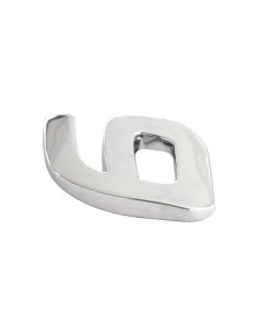 3D Автомобилна Декорация Номер 6 26 MM Хром 2