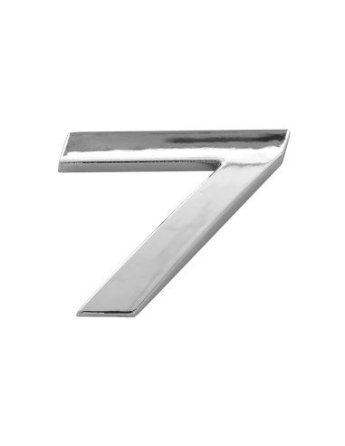 3D autódísz 7-es szám 26 MM krómozott