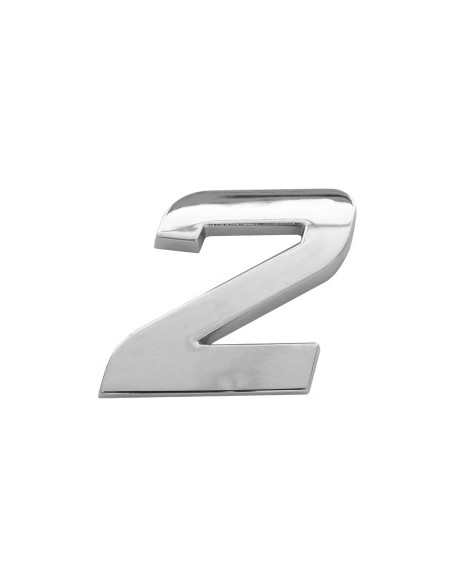 3D Car Ornament Number 2 26 MM Chrome