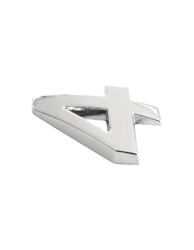 3D Car Ornament Number 4 26 MM Chrome