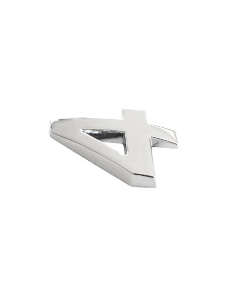 3D Car Ornament Number 4 26 MM Chrome