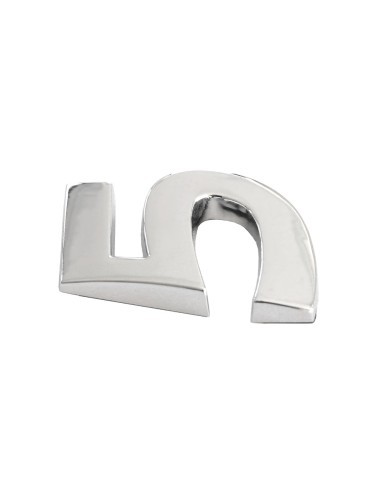 Car Ornament 3D Number 5 26 MM Chrome