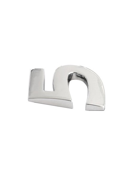 Car Ornament 3D Number 5 26 MM Chrome