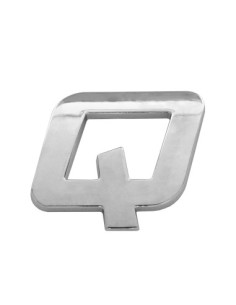 3D Car Ornament Letter Q 26 MM Chrome