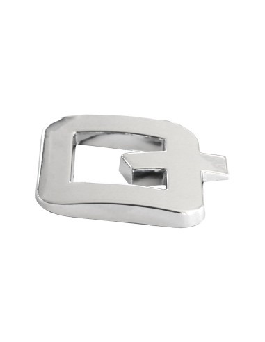 3D Car Ornament Letter Q 26 MM Chrome