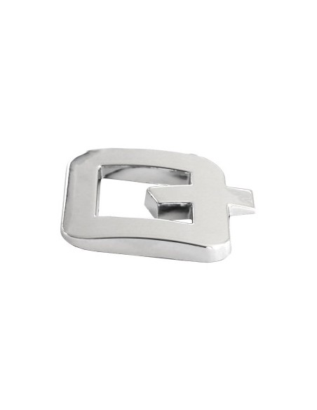 3D Автомобилна Украшение Буква Q 26 MM Хром