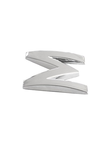 3D Car Ornament Letter M 26 MM Chrome