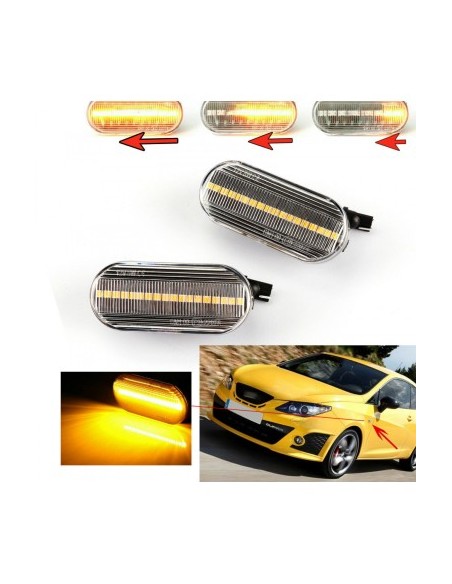 Set of 2 Dynamic LED Wing Indicators for Seat Leon, Cordoba, Ibiza, Toledo