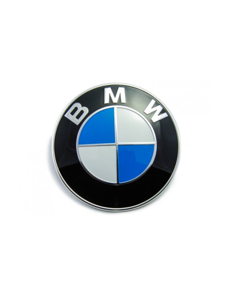 Compatible BMW emblem for hood or trunk 74 mm, Blue