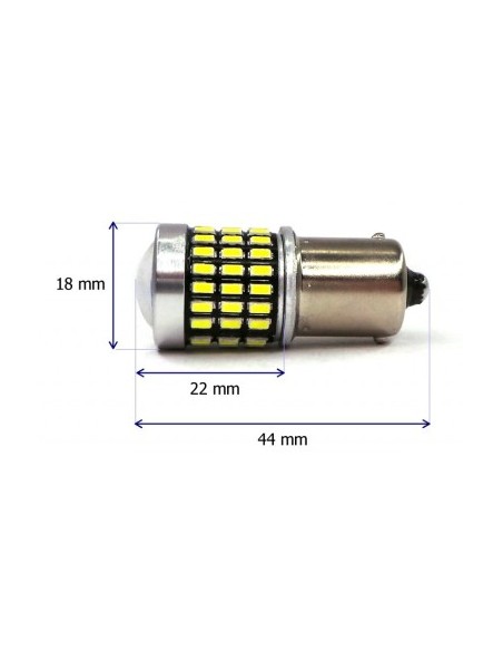 Red Auto LED BA15S P21W with 54 SMD 3014 9-50V BA15S-54SMD-3014-RED