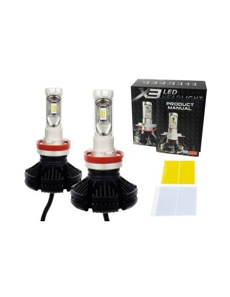 Set of 2 H7 Canbus LED Lights, 50W, 12,000 Lm, 12V-24V