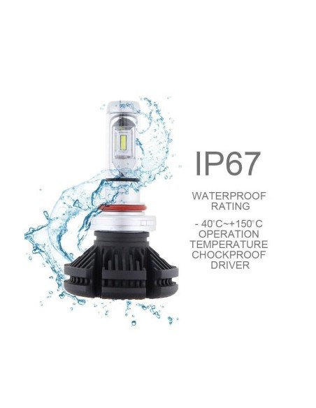 Set of 2 H7 Canbus LED Lights, 50W, 12,000 Lm, 12V-24V