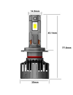 Σετ 2 led αυτοκινήτου H7 Canbus, ισχύς 65W, φωτεινότητα... 2