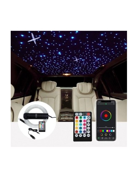 RGBW Starry Ceiling Fiber Optic Kit auto 550 Fire 2M 0.75mm with application 550-0.75MM-2M