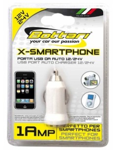 Φορτιστής αυτοκινήτου με θύρα USB 12/24V 1amp Bottari 2