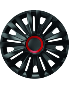 Set capace roti 14'' ,negre cu inel rosu royal, 4buc,...