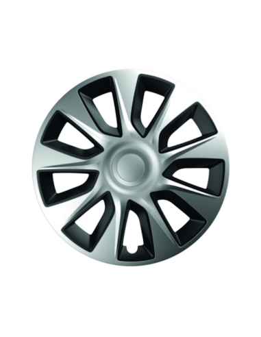 Set capace roti 16` silver&black stratos 4buc