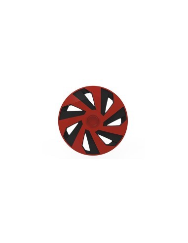 Set of wheel caps 16` vector red&black 4pcs