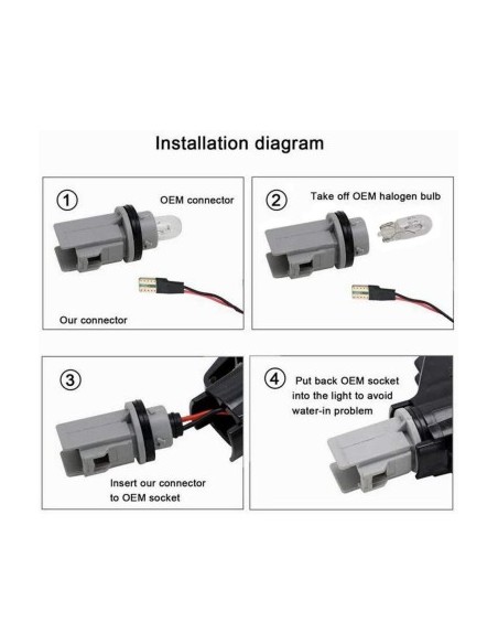 Set of 2 LED Wing Indicators with Smoke Glass for Smart Fortwo (453)