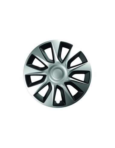 Wheel Covers Set 15` silver&black stratos 4pcs