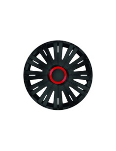 Set of 15` black wheel covers with red ring active 4pcs
