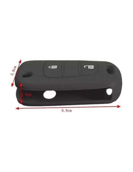 Silicone Car Key Case for Kia Hyundai 2 Buttons Black