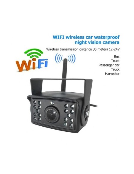 Car Camera WI-FI HD resolution for reverse/front with Nightvision 12-24V WIFI