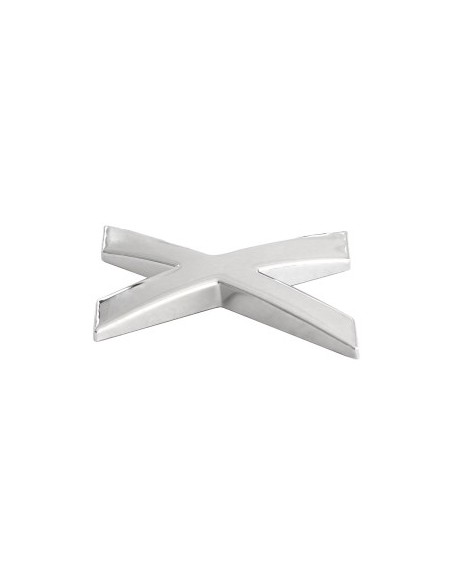 3D Car Ornament Letter X 26 MM Chrome
