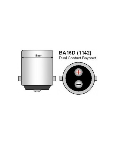 Led Hajó PIROS 80W BA15D, 1142 TENGERI 12V-24V Canbus led CREE - BTLE1125C-BA15D-PIROS