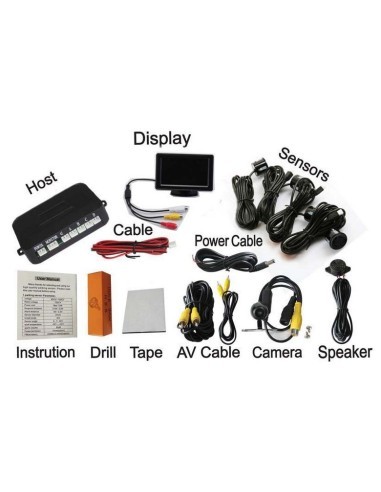 Parking sensors with video camera and 4.3" LCD...