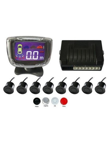 Front and rear parking sensors with 8 sensors...