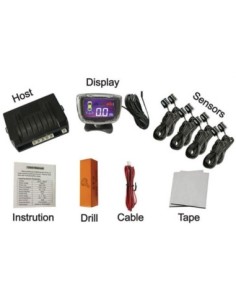 Front and rear parking sensors with 8 sensors and display