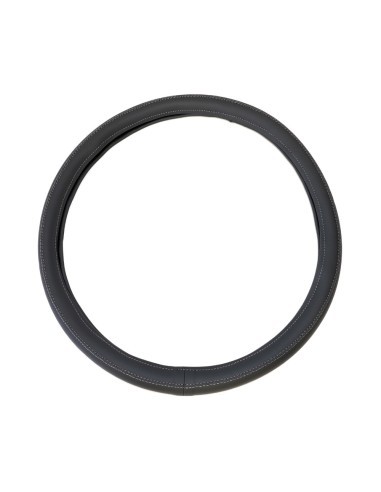 Eco-Leather Steering Wheel Cover Gray 44-48 Cm